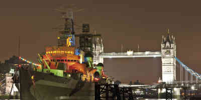 HMS Belfast External Night