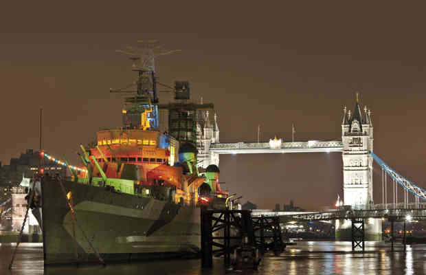 HMS Belfast External Night