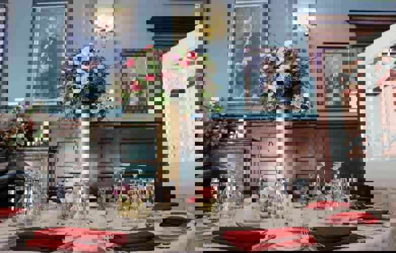 Long Room Wedding Setup 2