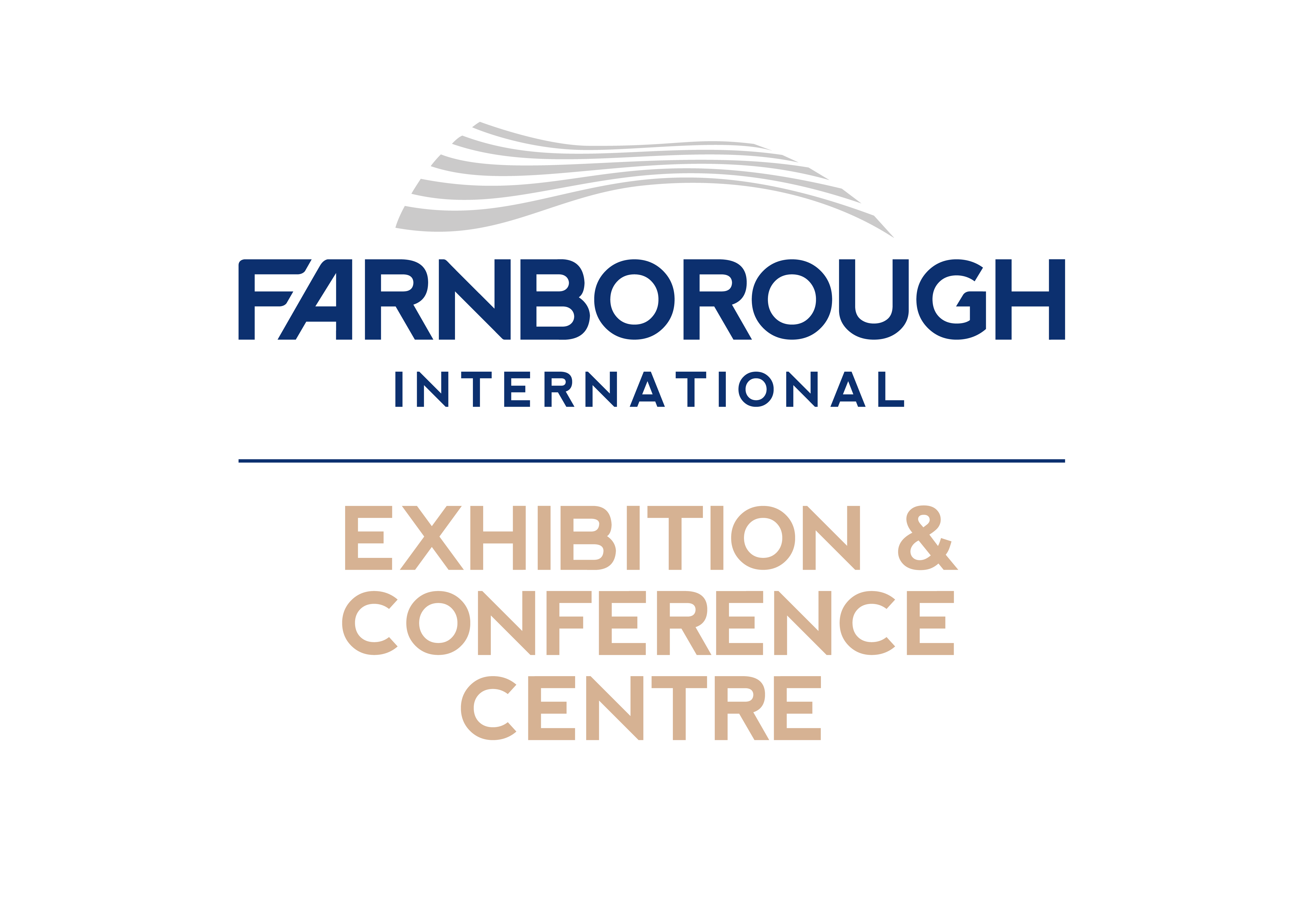 Farnborough International Exhibition And Conference Centre Logo Stacked Blue Text 01