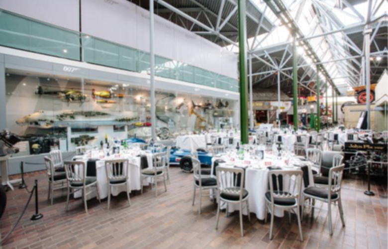 Motor Museum Dinner Set Up